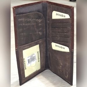 🦬 American Bison Animal Print Genuine Leather Bi-Fold Wallet